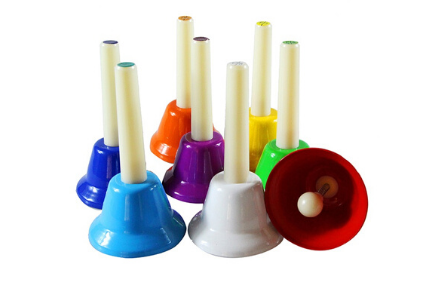 Campanas de escritorio para niños, 8 notas, campanas de mano diatónicas  cromáticas, instrumentos musicales para aprendizaje musical, enseñanza